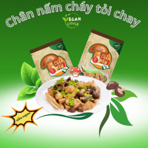 Chân nấm cháy tỏi chay